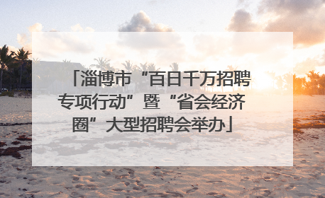 淄博市“百日千万招聘专项行动”暨“省会经济圈”大型招聘会举办