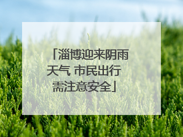 淄博迎来阴雨天气 市民出行需注意安全