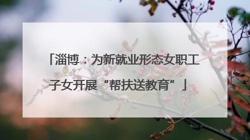 淄博：为新就业形态女职工子女开展“帮扶送教育”
