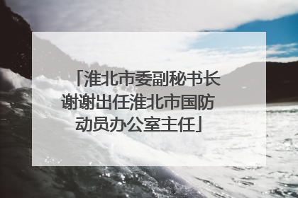 淮北市委副秘书长谢谢出任淮北市国防动员办公室主任