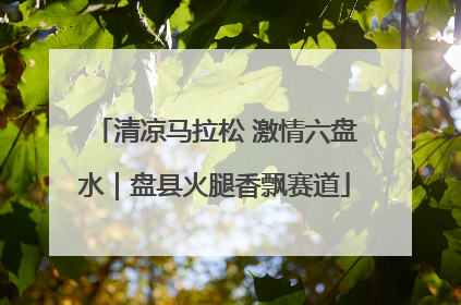 清凉马拉松 激情六盘水｜盘县火腿香飘赛道