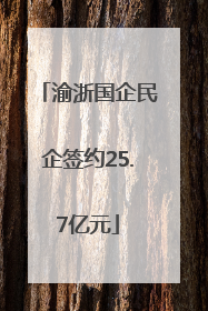 渝浙国企民企签约25.7亿元