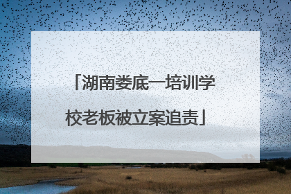 湖南娄底一培训学校老板被立案追责