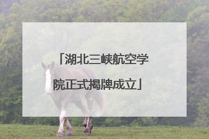 湖北三峡航空学院正式揭牌成立