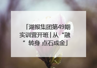 湖报集团第49期实训营开班│从“融”转身 点石成金