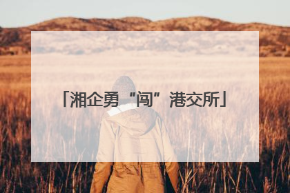 湘企勇“闯”港交所