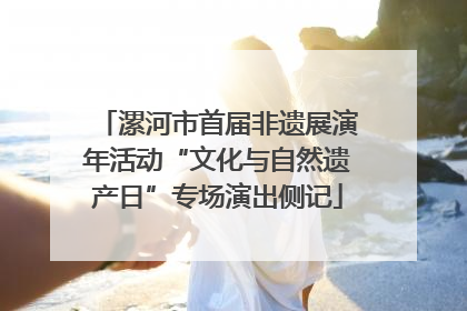 漯河市首届非遗展演年活动“文化与自然遗产日”专场演出侧记