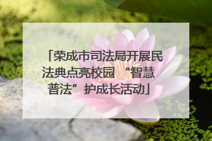 荣成市司法局开展民法典点亮校园 “智慧普法”护成长活动