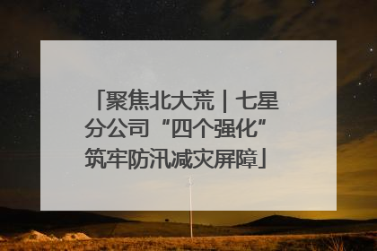 聚焦北大荒｜七星分公司“四个强化”筑牢防汛减灾屏障