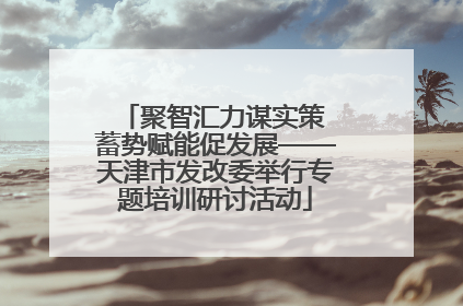聚智汇力谋实策 蓄势赋能促发展——天津市发改委举行专题培训研讨活动