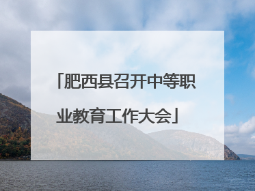 肥西县召开中等职业教育工作大会