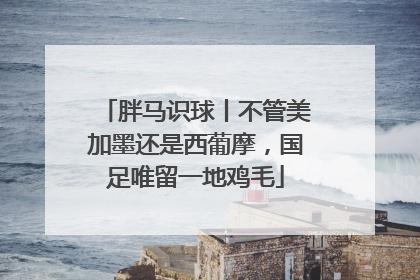 胖马识球丨不管美加墨还是西葡摩，国足唯留一地鸡毛