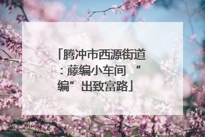 腾冲市西源街道：藤编小车间 “编”出致富路