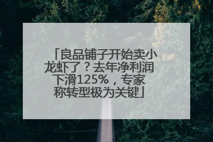 良品铺子开始卖小龙虾了？去年净利润下滑125%，专家称转型极为关键
