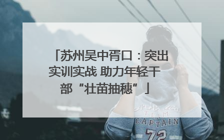 苏州吴中胥口：突出实训实战 助力年轻干部“壮苗抽穗”