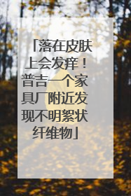 落在皮肤上会发痒！普吉一个家具厂附近发现不明絮状纤维物