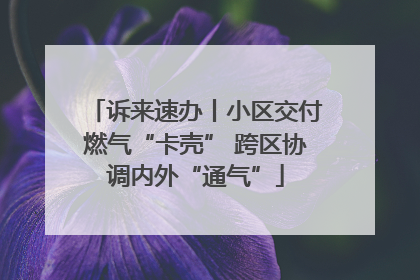 诉来速办丨小区交付燃气“卡壳” 跨区协调内外“通气”