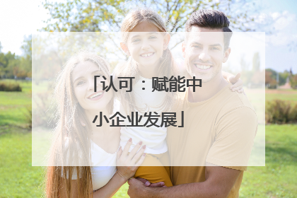 认可：赋能中小企业发展