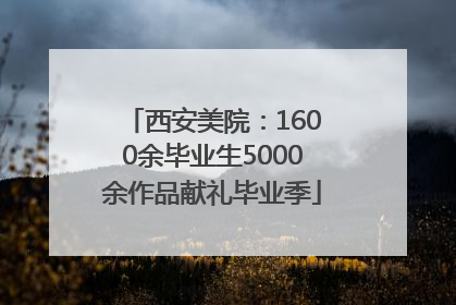 西安美院：1600余毕业生5000余作品献礼毕业季