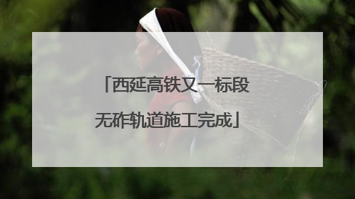 西延高铁又一标段无砟轨道施工完成