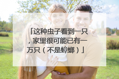 这种虫子看到一只，家里很可能已有一万只（不是蟑螂）