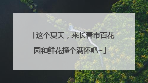 这个夏天，来长春市百花园和鲜花撞个满怀吧~
