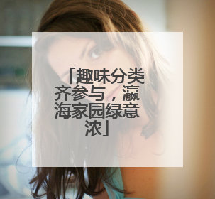 趣味分类齐参与，瀛海家园绿意浓