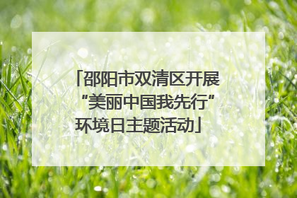 邵阳市双清区开展“美丽中国我先行”环境日主题活动