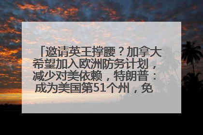 邀请英王撑腰？加拿大希望加入欧洲防务计划，减少对美依赖，特朗普：成为美国第51个州，免费用“金穹”