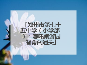 郑州市第七十五中学（小学部）：哪吒闹游园 智勇闯通关