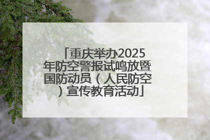 重庆举办2025年防空警报试鸣放暨国防动员（人民防空）宣传教育活动