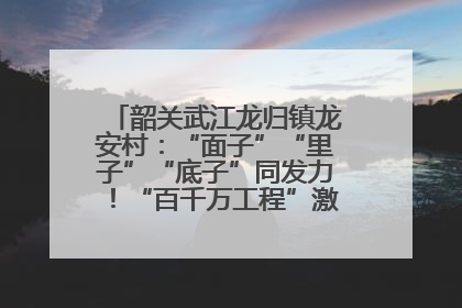 韶关武江龙归镇龙安村：“面子”“里子”“底子”同发力！“百千万工程”激活乡村新动能