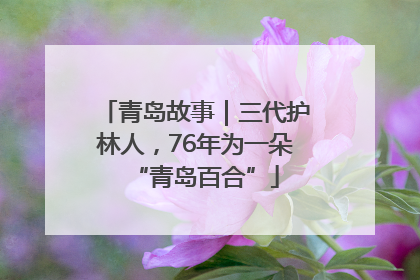 青岛故事｜三代护林人，76年为一朵“青岛百合”