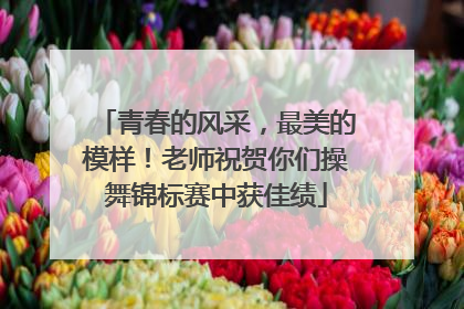 青春的风采，最美的模样！老师祝贺你们操舞锦标赛中获佳绩