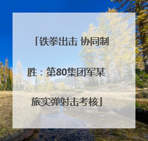铁拳出击 协同制胜：第80集团军某旅实弹射击考核