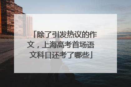 除了引发热议的作文，上海高考首场语文科目还考了哪些