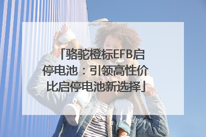 骆驼橙标EFB启停电池：引领高性价比启停电池新选择
