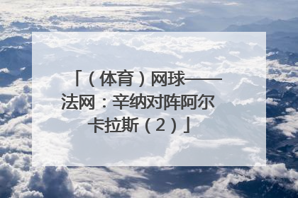 （体育）网球——法网：辛纳对阵阿尔卡拉斯（2）