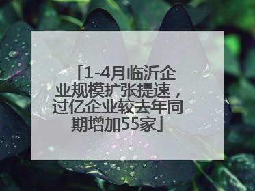 1-4月临沂企业规模扩张提速，过亿企业较去年同期增加55家