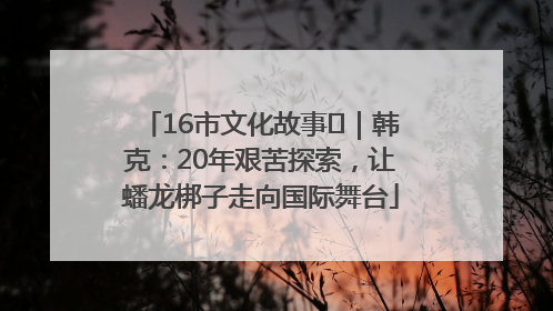 16市文化故事㊸｜韩克：20年艰苦探索，让蟠龙梆子走向国际舞台