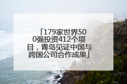 179家世界500强投资412个项目，青岛见证中国与跨国公司合作成果