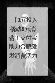 1元投入撬动8元消费！支付宝助力合肥激发消费活力