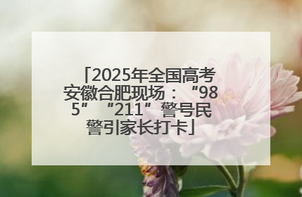 2025年全国高考安徽合肥现场：“985”“211”警号民警引家长打卡
