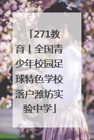 271教育丨全国青少年校园足球特色学校落户潍坊实验中学