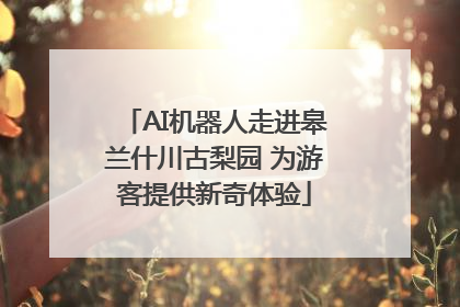 AI机器人走进皋兰什川古梨园 为游客提供新奇体验